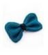 Шпилька в'язаний бант синя