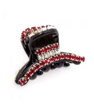 Заколка крабик для волос со стразами