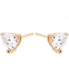 Сережки-гвоздики «Маленькі серця» лимонна позолота