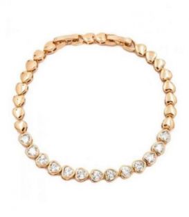 Браслет "Серця" лимонна позолота