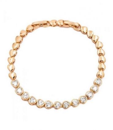 Браслет «Сердца» лимонная позолота