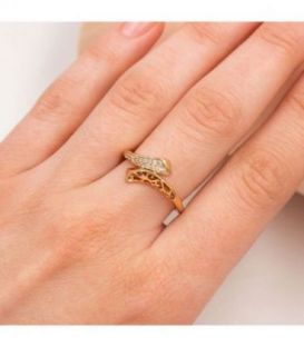 Кільце Xuping лимонна позолота "Дві хвилі"