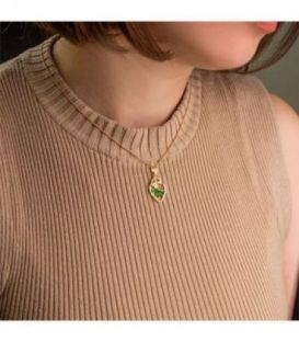 Кулон Xuping лимонная позолота "Ромбик с цветами" (Медицинское золото)