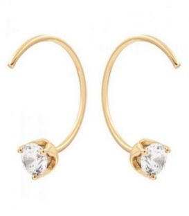 Серьги лимонная позолота, застежка Иголочка