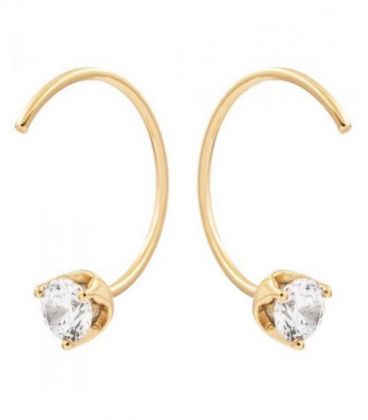 Сережки лимонна позолота, застібка Голочка