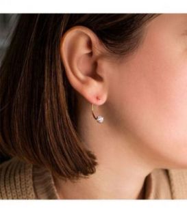 Сережки лимонна позолота, застібка Голочка