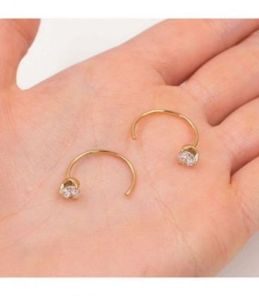 Сережки лимонна позолота, застібка Голочка