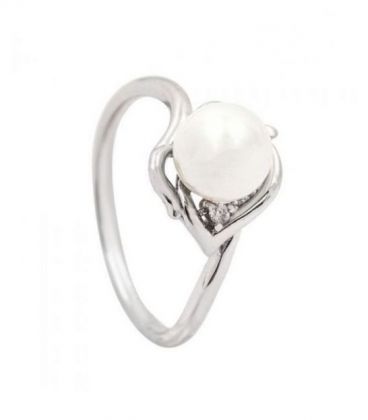 Кольцо Xuping родий "Жемчужина" медицинская сталь