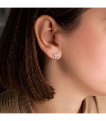 Сережки-гвоздики лимонна позолота «Коник»