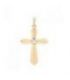 Хрестик лимонна позолота, без розп'яття з камінчиками