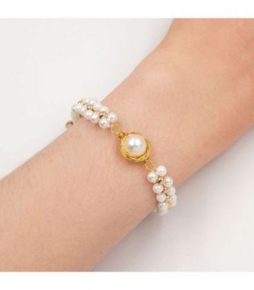 Браслет лимонна позолота «Перлини»