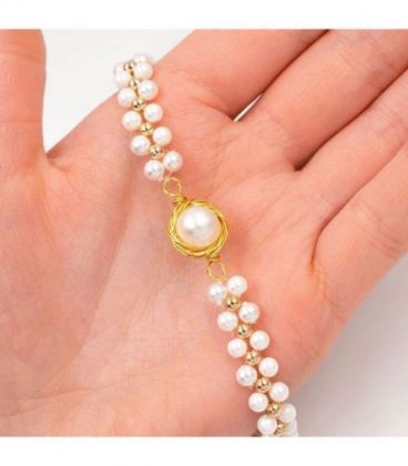Браслет лимонна позолота «Перлини»