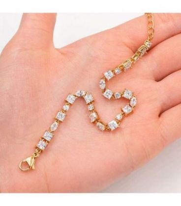 Браслет лимонная позолота «Камушки»