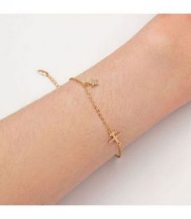 Браслет лимонна позолота, ланцюжок «Літак»