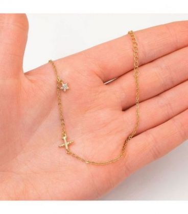 Браслет лимонна позолота, ланцюжок «Літак»