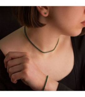 Чокер, родій з камінчиками