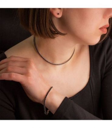 Чокер, родій з камінчиками