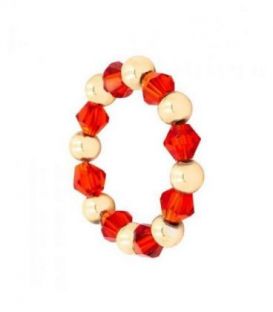 Кільце з чеського кришталю з позолотою