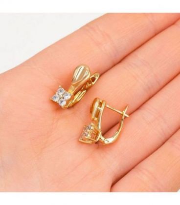 Сережки лимонна позолота, англійська застібка