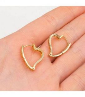 Сережки лимонна позолота «Завиточки» без каменів, англійська застібка