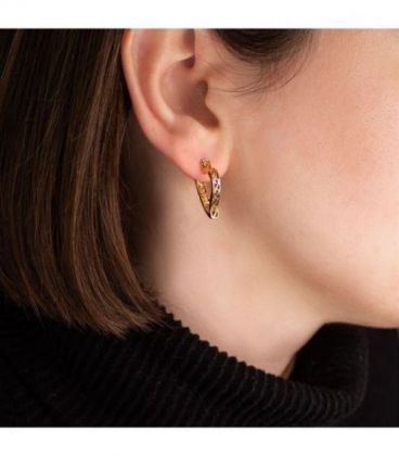 Сережки лимонна позолота «Завиточки» без каменів, англійська застібка