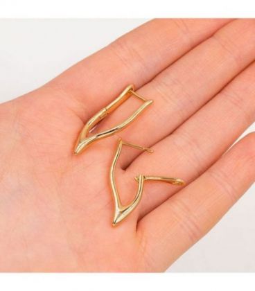 Серьги лимонная позолота «Иголочки» английская застежка