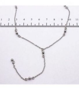 Украшение на шею "Лаконичность" родий (сталь)