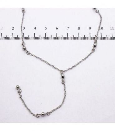 Украшение на шею "Лаконичность" родий (сталь)