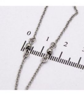 Украшение на шею "Лаконичность" родий (сталь)