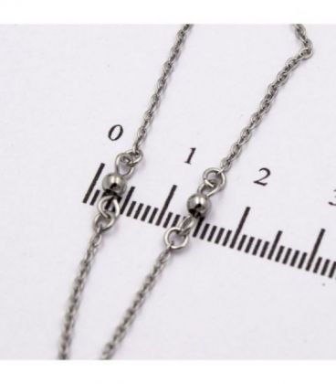 Украшение на шею "Лаконичность" родий (сталь)