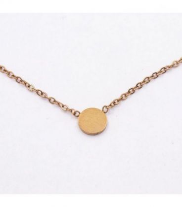 Украшение на шею "Монетка" позолота (сталь)