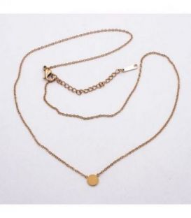 Прикраса на шию "Монетка" позолота (сталь)