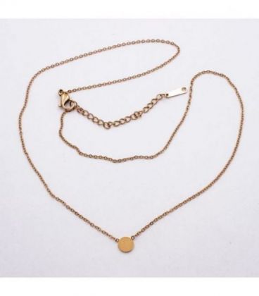 Украшение на шею "Монетка" позолота (сталь)