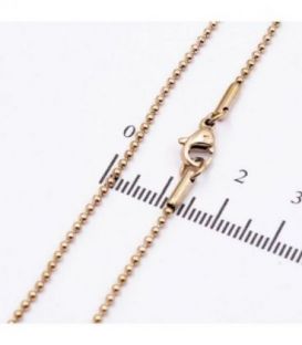 Ланцюжок "Перлина" 0,1/45 см позолота (сталь)