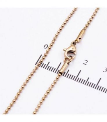 Ланцюжок "Перлина" 0,1/45 см позолота (сталь)