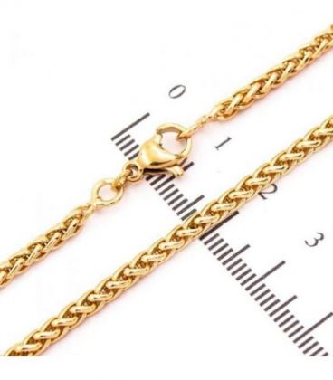 Ланцюжок кіска об'ємна лимонна позолота 0,15/60 см