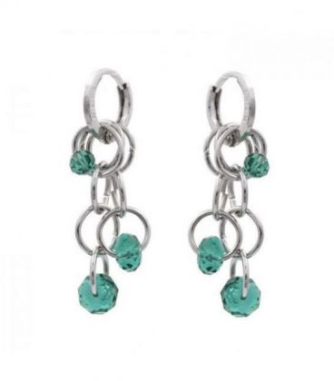 Серьги родий "Колечки" (Медицинское золото)