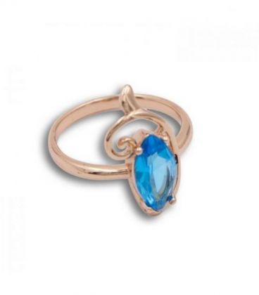 Кольцо позолота "Лепесток" (Медицинское золото)