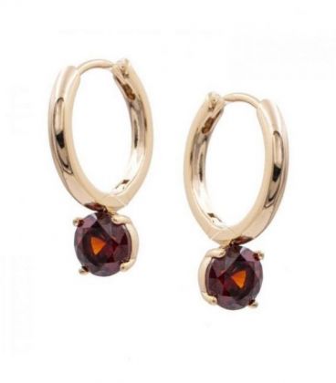 Серьги лимонная позолота "Рубин" (Медицинское золото)