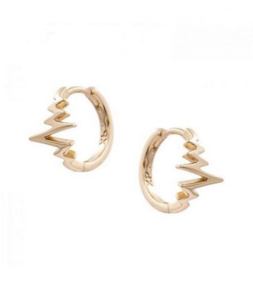 Серьги лимонная позолота "Пульс" (Медицинское золото)