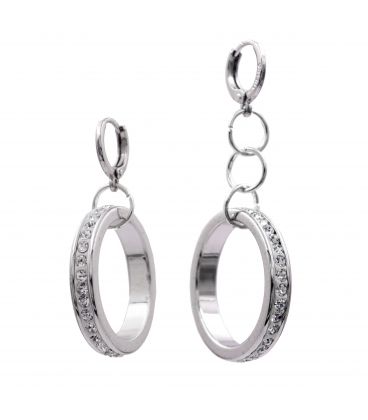 Серьги родиум "Кольца" (Медицинское золото)