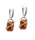 Сережки родіум Swarovski "Загадка" (Медичне золото)