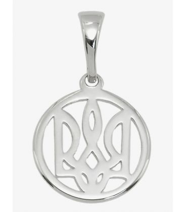 Подвеска родий "Герб Украины" (Медицинское золото)