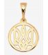 Подвеска лимонная позолота "Герб Украины" (Медицинское золото)
