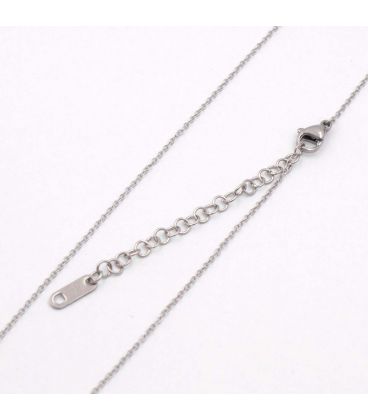 Ланцюжок Xuping якірне плетіння родій 0,1/44 см+5,5 см (Медична сталь)