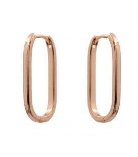 Серьги лимонная позолота "Вытянутый овал" (Медицинское золото)