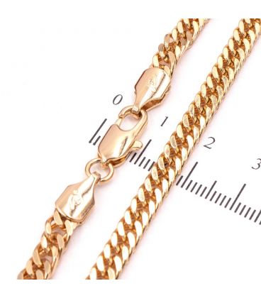 Цепочка лимонная позолота «панцирное» 0,4/50 см