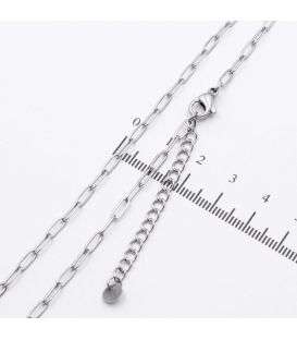 Цепочка родий Якорное плетение 0,2/51+5 см (Медицинское золото)