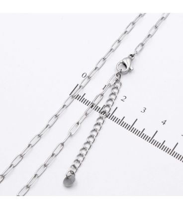 Цепочка родий Якорное плетение 0,2/51+5 см (Медицинское золото)