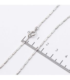 Цепочка родий Плетение "Палочки" 0,1/44 см (Медицинское золото)